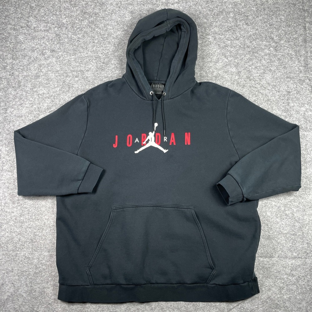 Jordan Hoodie Mens 3XL Black Jumpman Air Pullover Fleece Sweatshirt AV4420-010